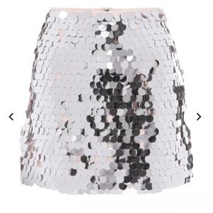 Le Superbe Silver Sequin Skirt - NWT
